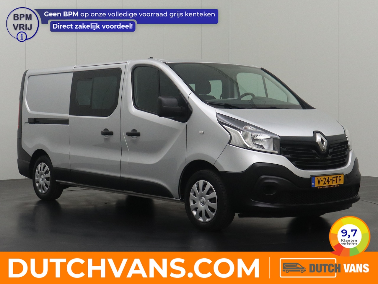 Renault Trafic - 1.6DCi 125PK Lang Dubbele Cabine 6-Persoons | Navigatie | Airco | Cruise | Betimmering - AutoWereld.nl