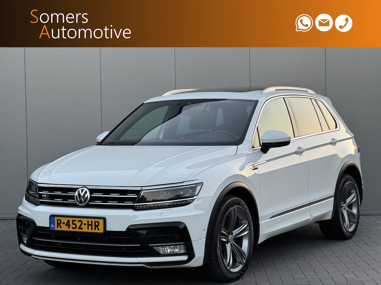 Volkswagen Tiguan - 2.0 TDI DSG R-Line Highline | Panorama | Adaptive Cruise | Keyless | Leder | Apple CarPlay - AutoWereld.nl