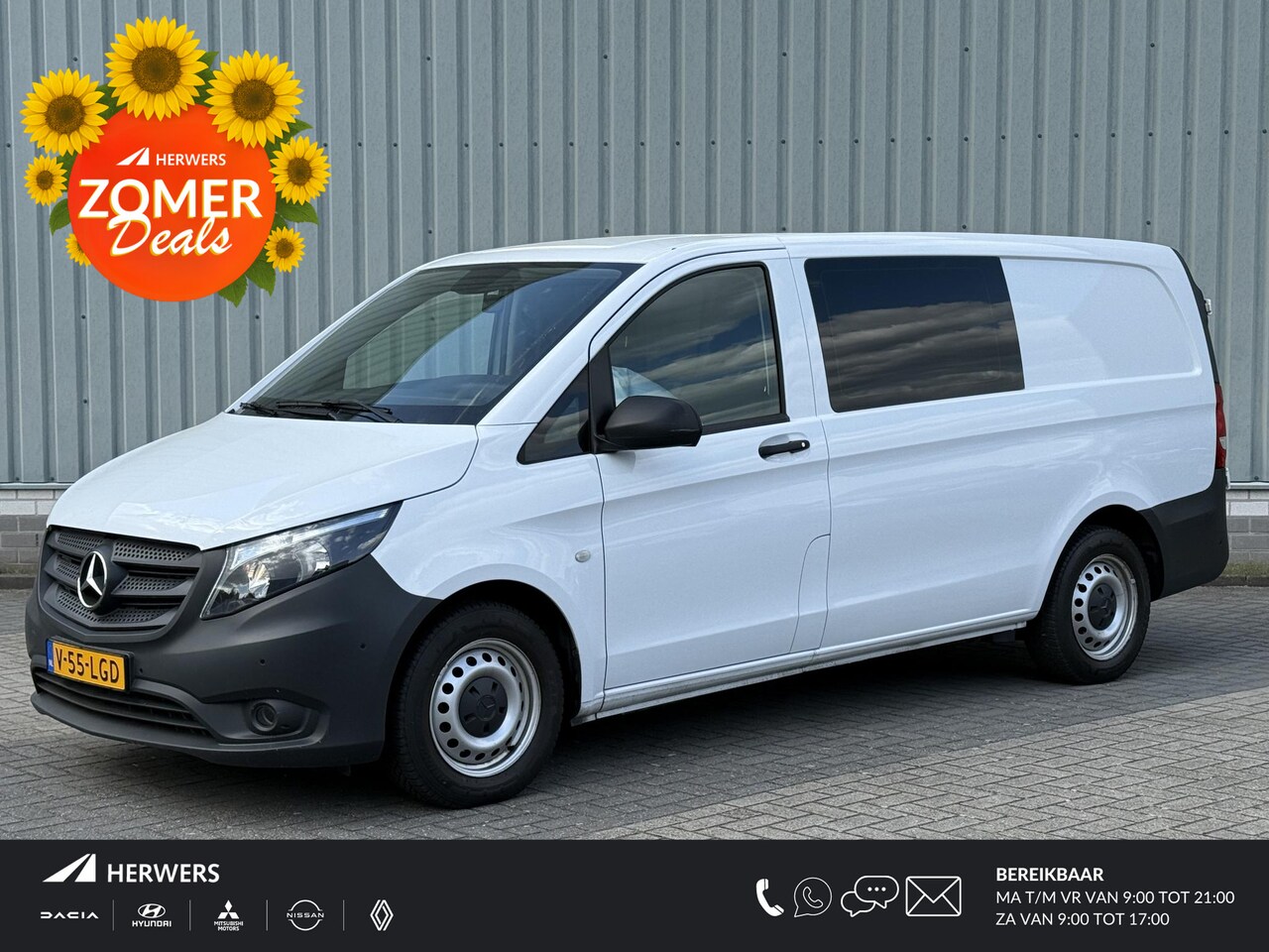 Mercedes-Benz Vito - 114 CDI Lang DC Comfort Dubbel Cabine / Trekhaak 1.700KG Trekgewicht / Navi / Camera / Air - AutoWereld.nl