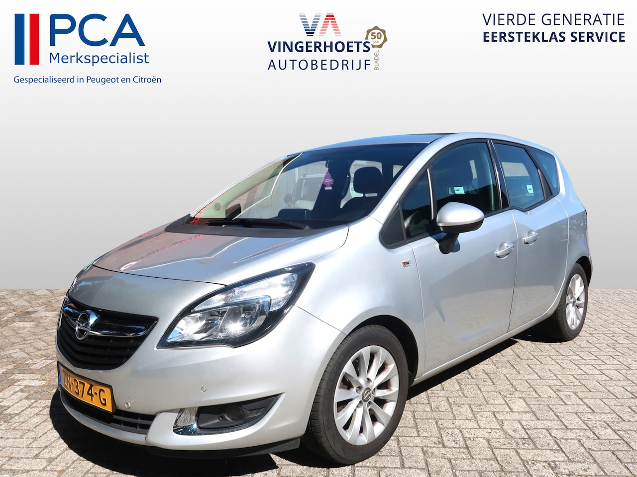 Opel Meriva - 1.4 Benzine 100 Pk * Airco * Trekhaak * Bleutooth * Hoge Zit * Cruise Control * Vingerhoet - AutoWereld.nl