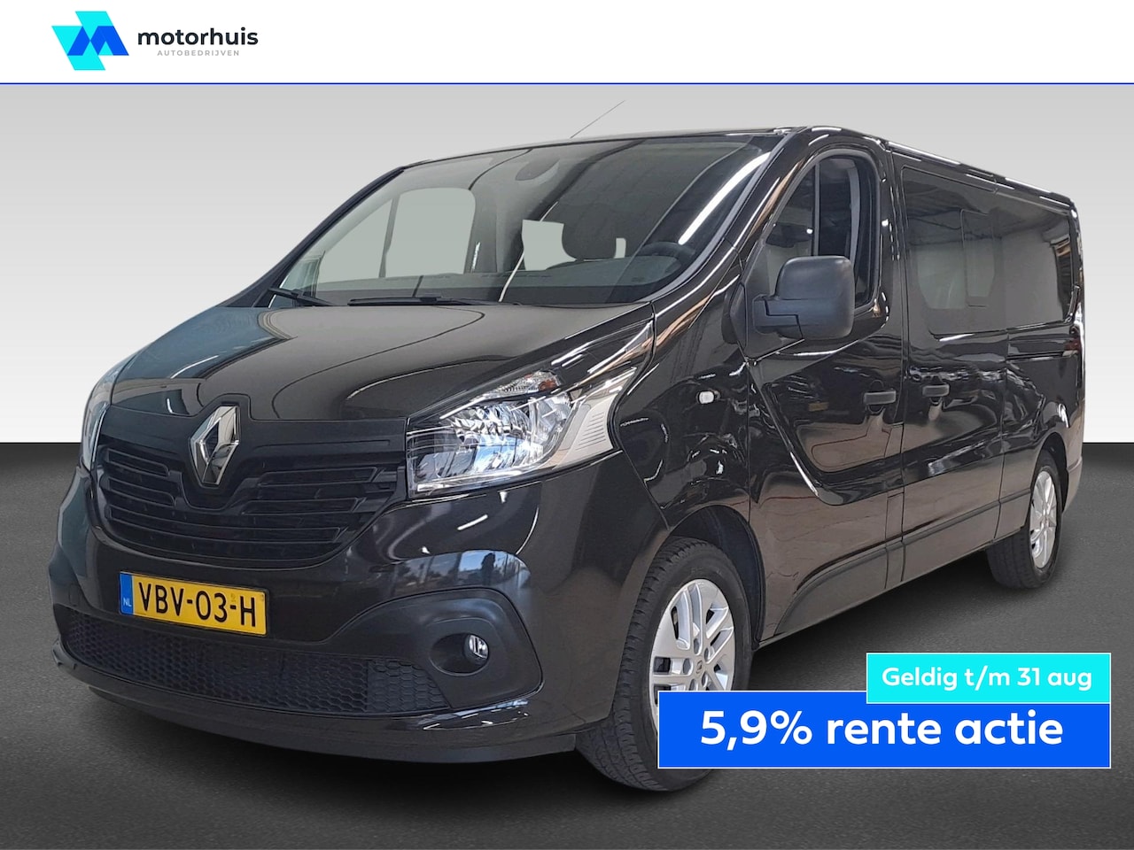 Renault Trafic - DUBBEL CABINE 1.6 DCI 125PK L2H1 COMFORT NAVI CAMERA TEL ECC BETIMMERING NAP - AutoWereld.nl