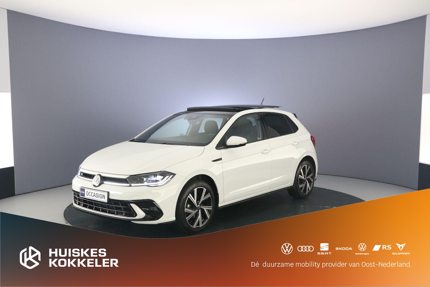Volkswagen Polo - R-Line 1.0 TSI 95pk DSG Automaat Panoramadak, Adaptive cruise control, Achteruitrijcamera, - AutoWereld.nl