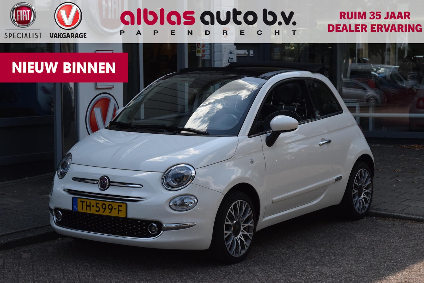 Fiat 500 C - 0.9 TwinAir Turbo Lounge Nav|16"|PDC|Lage km! - AutoWereld.nl