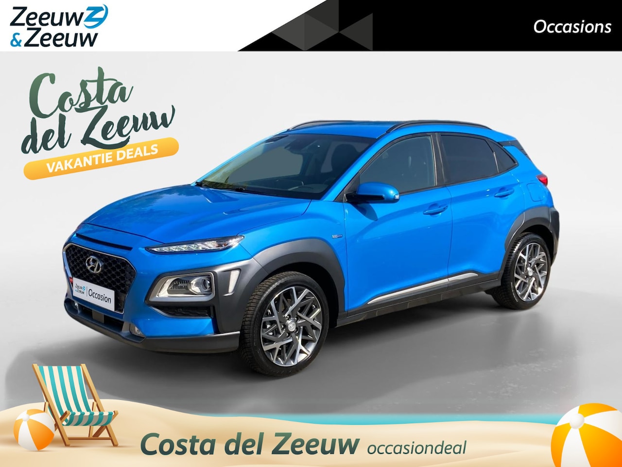 Hyundai Kona - 1.6 GDI HEV Premium | Full options! | Navi | Leder | Stoelkoeling! - AutoWereld.nl