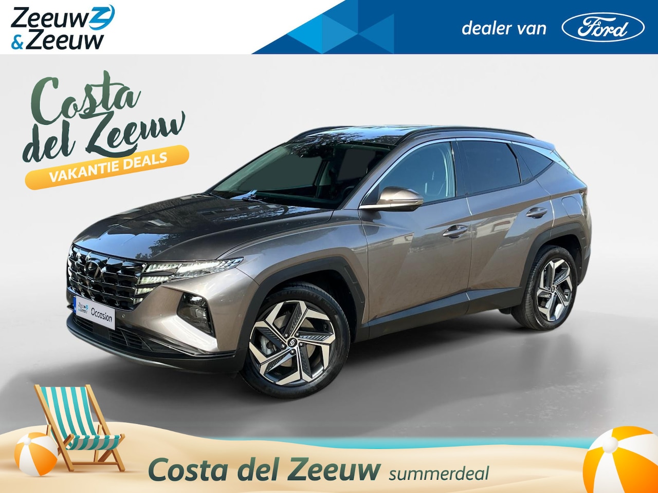 Hyundai Tucson - 1.6 T-GDI HEV Premium | Adaptieve Cruise Control | Trekhaak | BLIS | Camera | Leder | El. - AutoWereld.nl