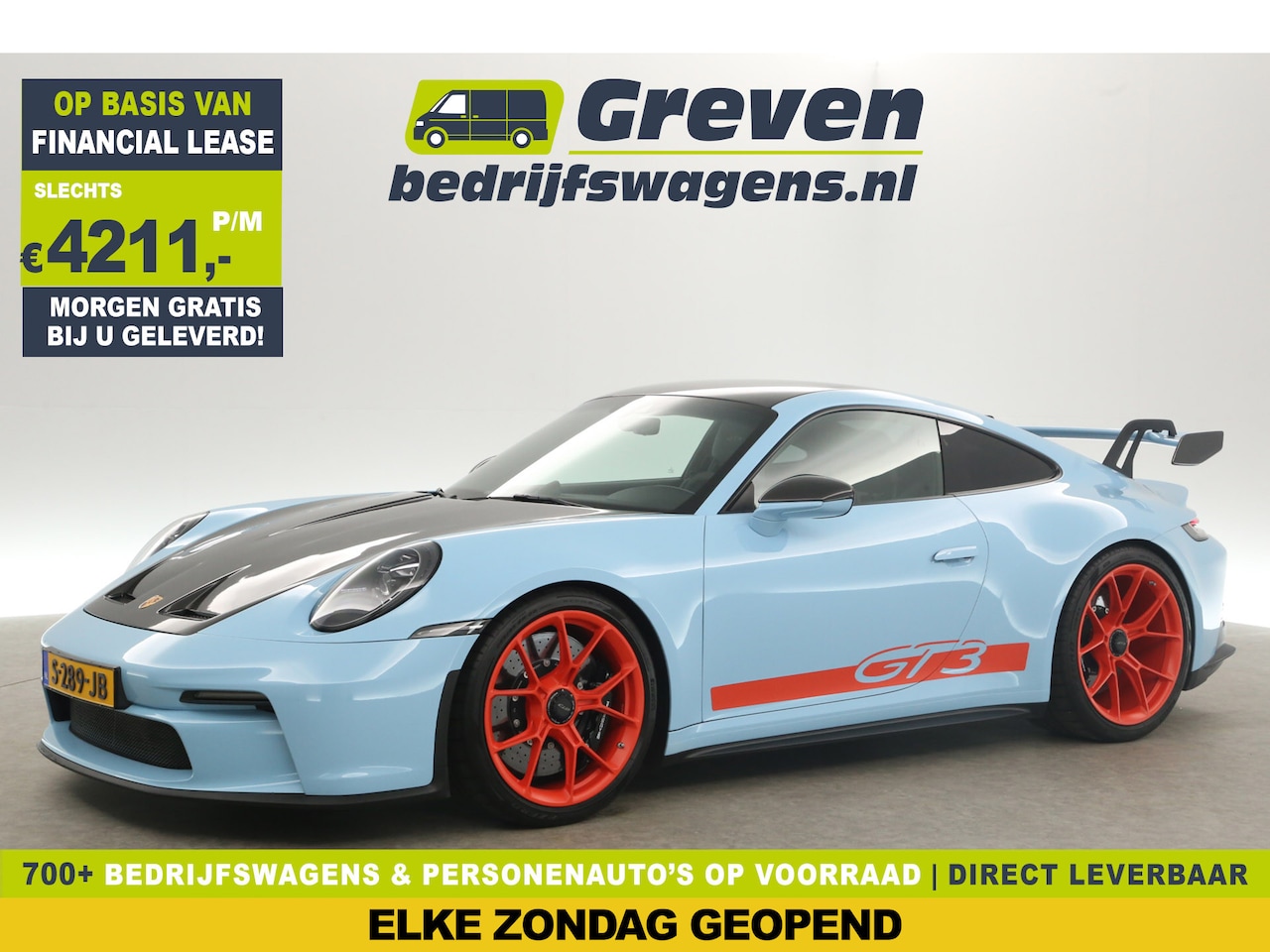 Porsche 911 - 4.0 GT3 510PK Gulf Edition | PDLS+ | Nose Lift | Keramisch | Carbon - AutoWereld.nl