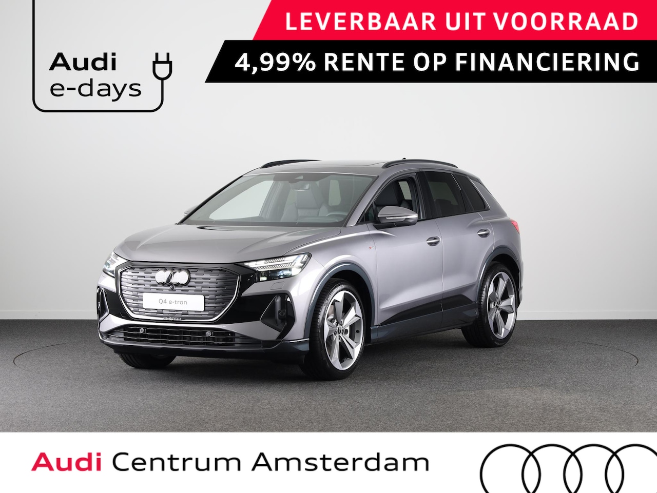Audi Q4 e-tron - 45 quattro S Edition 82 kWh panoramadak, Sonos soundsysteem, assistentiepakket plus, comfo - AutoWereld.nl