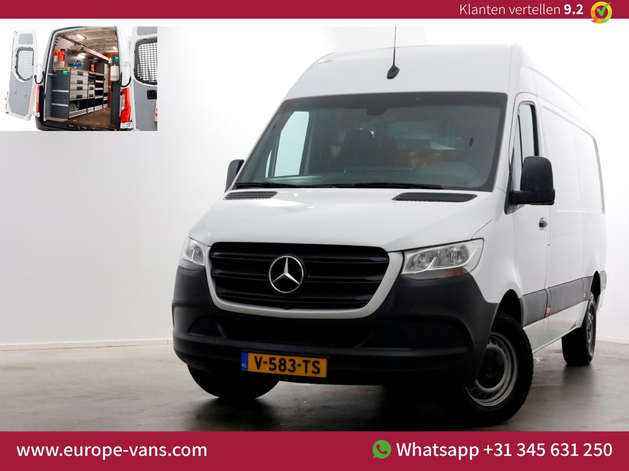 Mercedes-Benz Sprinter - 314 CDI 143pk E6 7G Automaat L2H2 Servicewagen/230V/Camera Trekhaak 2800kg 04-2019 - AutoWereld.nl