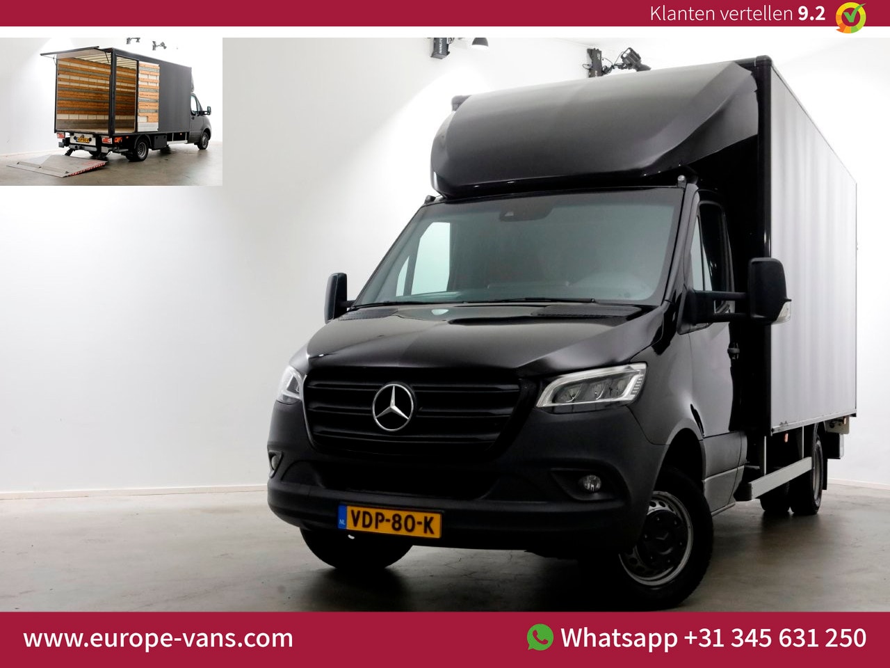 Mercedes-Benz Sprinter - 516 CDI 163pk E6 7G Automaat Bakwagen met laadklep 1000kg + Trekhaak 3500kg 11-2019 - AutoWereld.nl