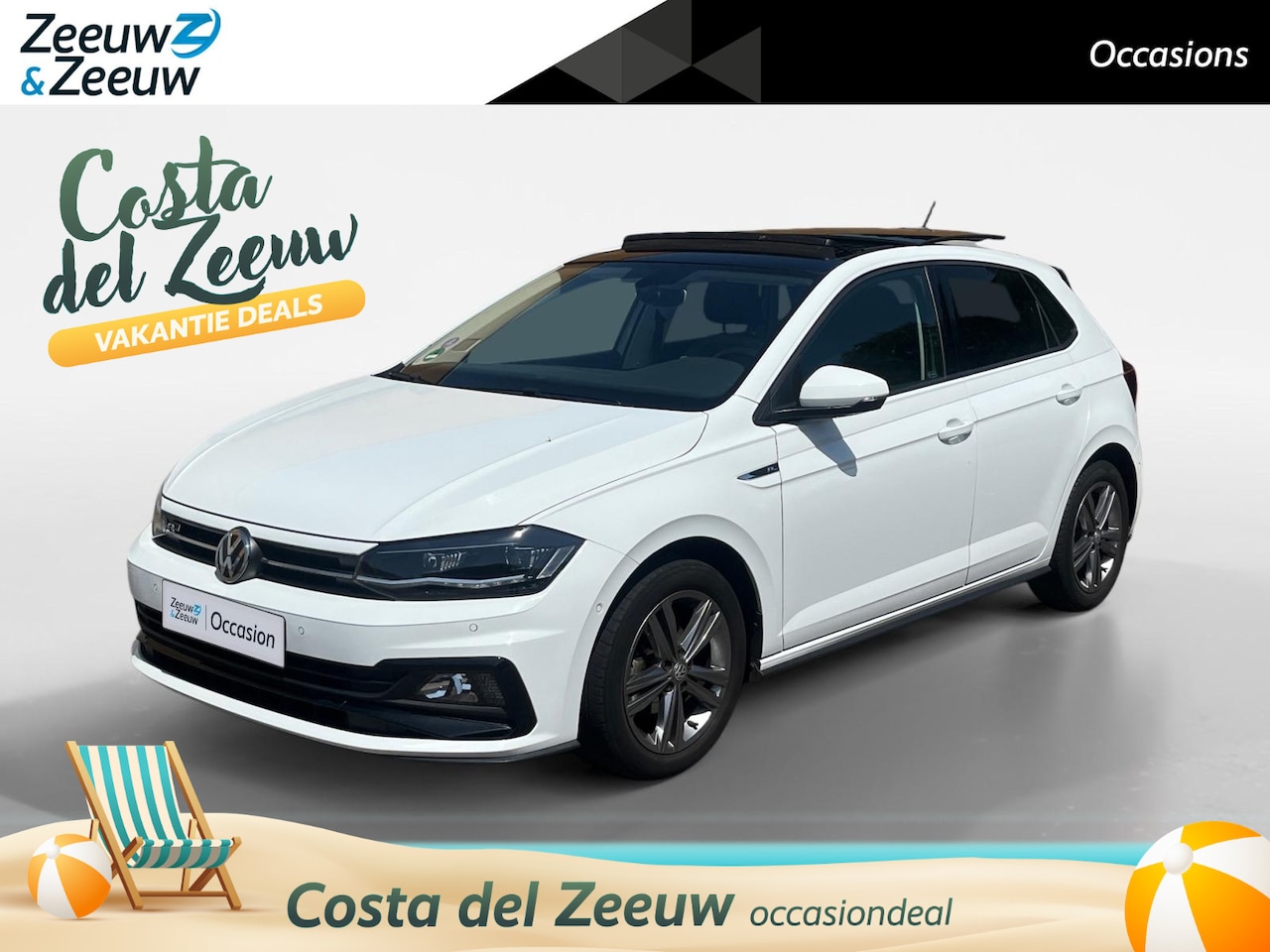 Volkswagen Polo - 1.0 TSI Highline Business R | R-line exterieurpakket | Panorama schuifdak | Park assist | - AutoWereld.nl