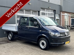 Volkswagen Transporter - 2.0 TDI L2H1 DC 4Motion 4x4 Euro 6 Pick-up Dubbele cabine open laadbak met Airco trekhaak
