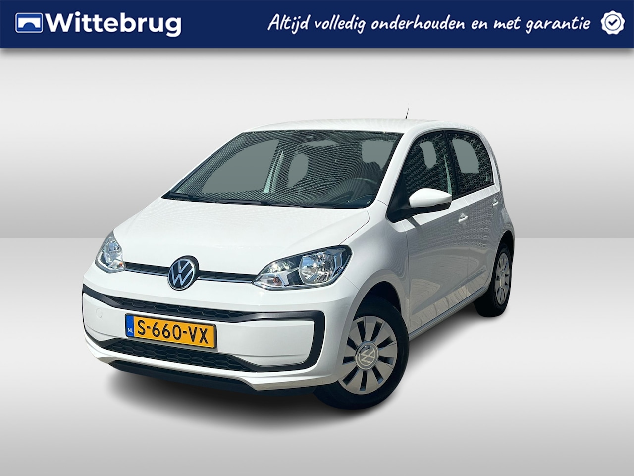 Volkswagen Up! - 1.0 / Airco / Metallic / Allseason banden / Fabrieksgarantie 2027 / P4 - AutoWereld.nl