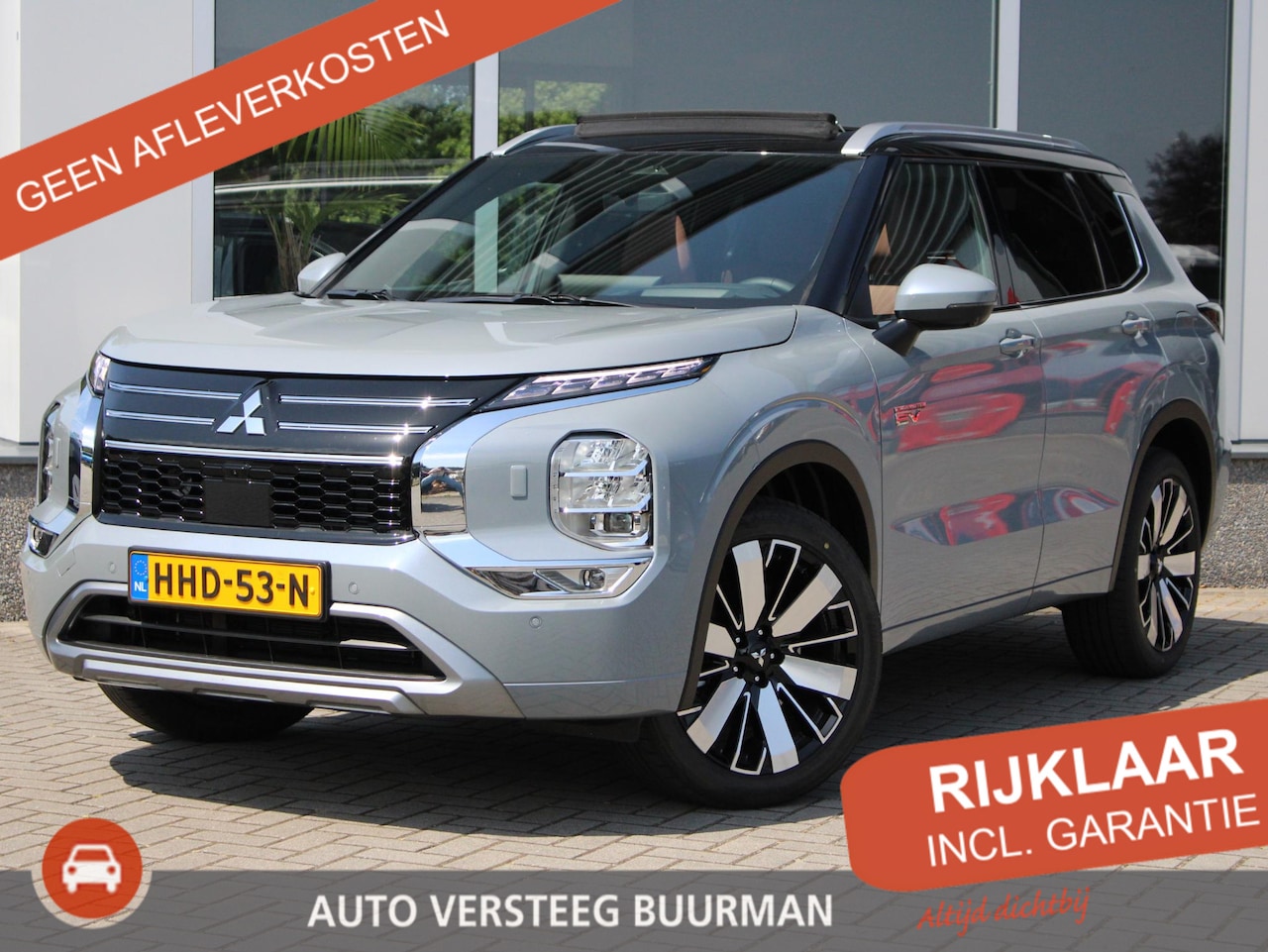 Mitsubishi Outlander - 2.4 PHEV Instyle+ Lederen Interieur, Elektrisch Glazen Panoramadak, Stoelventilatie, Yamah - AutoWereld.nl
