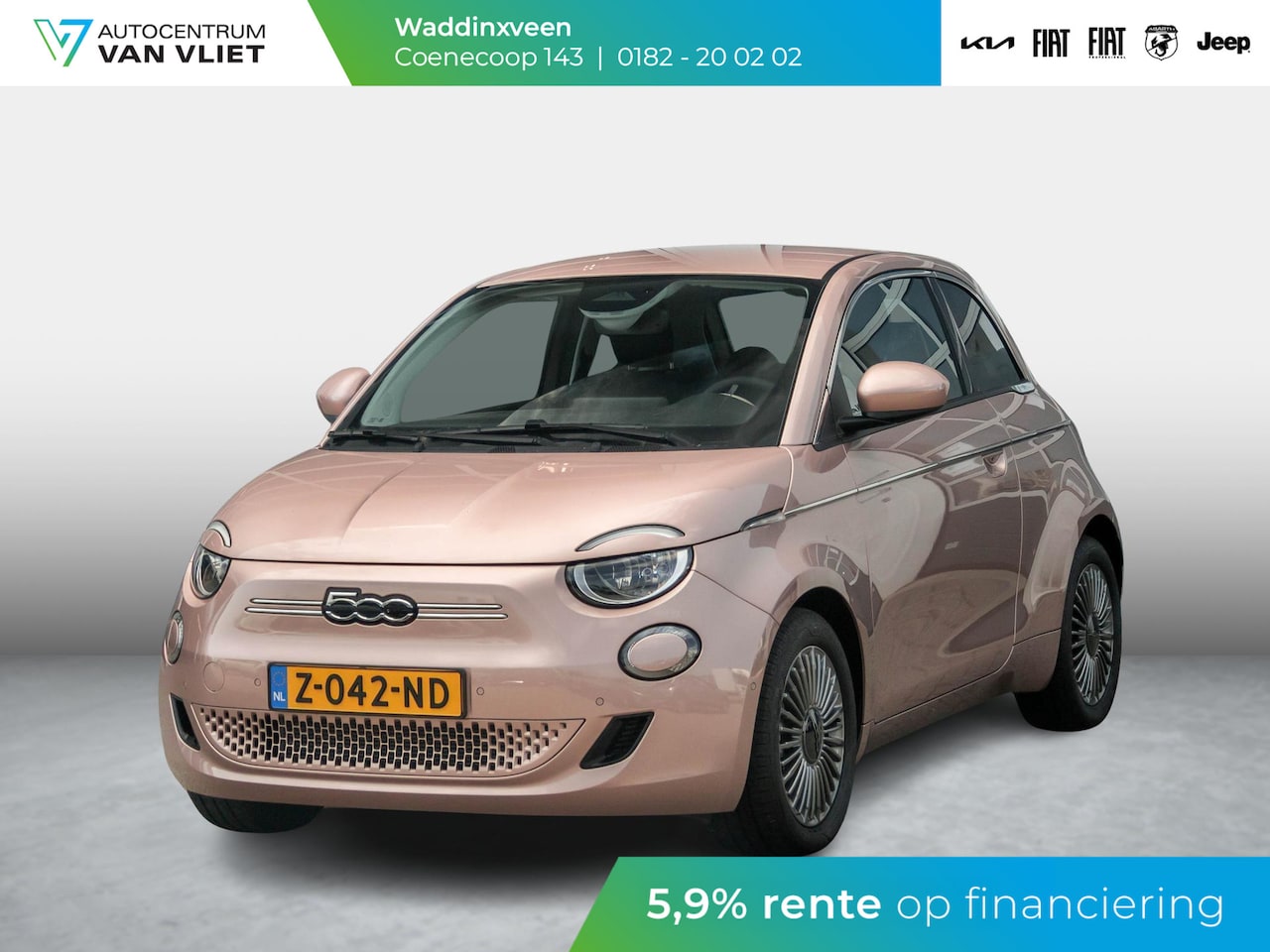 Fiat 500e - 42 kWh | Clima | Cruise | Pack Winter | BSM | 16" | LED | Apple Carplay - AutoWereld.nl