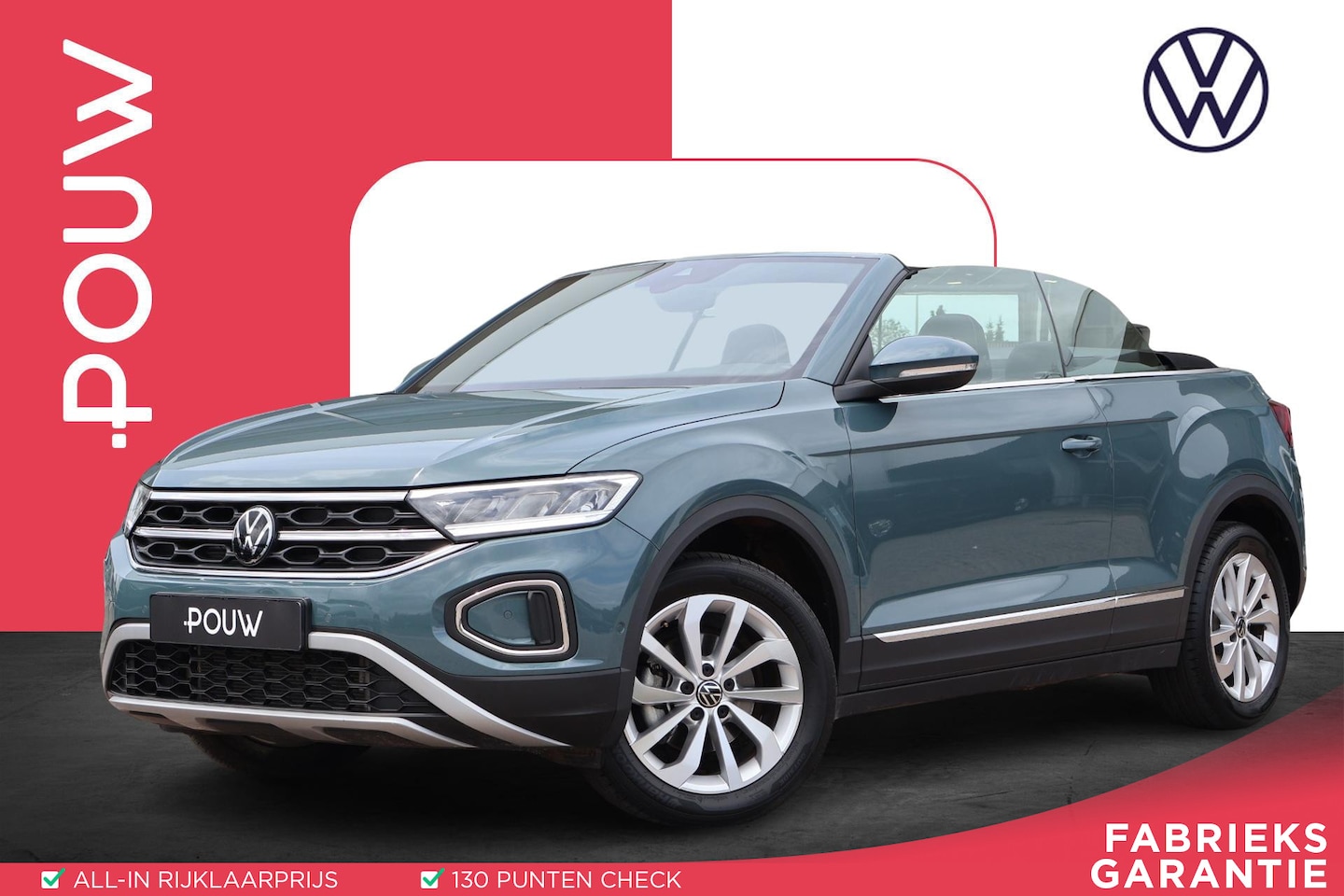 Volkswagen T-Roc Cabrio - 1.5 TSI 150pk Style | Side Assist | Adaptive cruise control | PDC - AutoWereld.nl