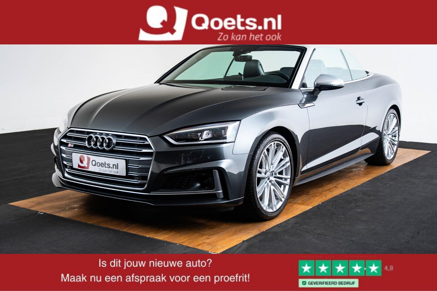 Audi A5 Cabriolet - 3.0 TFSI S5 quattro MMI navigatie plus - Windschot - S sportstoelen - Assistentiepakket Ci - AutoWereld.nl