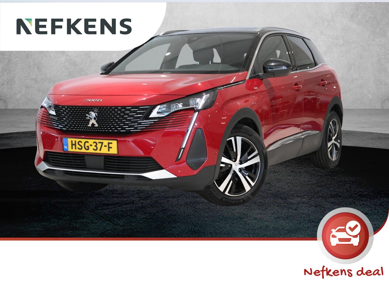 Peugeot 3008 - 1.2 GT 130 pk Automaat | Trekhaak | Lederen elektrische stoel | Schuifdak | Elektrische ac - AutoWereld.nl