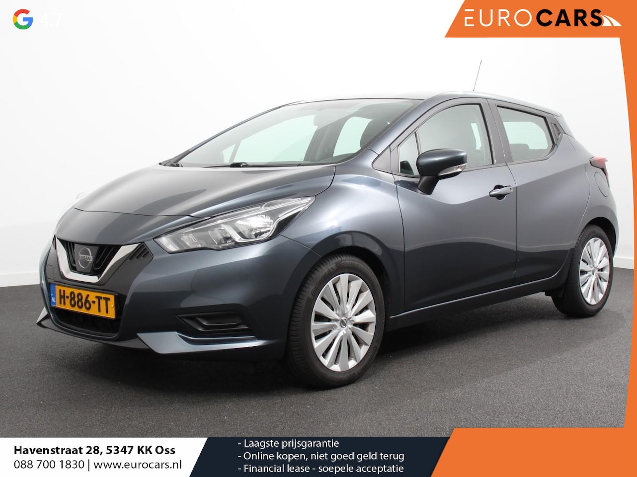 Nissan Micra - 1.0 IG-T Acenta Airco Cruise control Radio LED Apple Carplay/ Android Auto - AutoWereld.nl