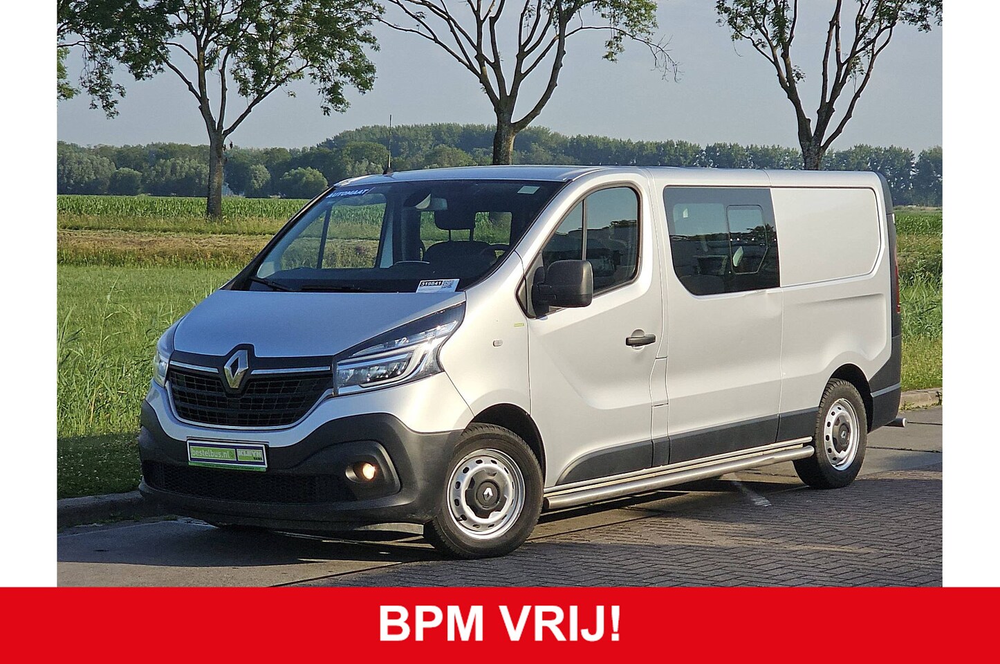 Renault Trafic - 2.0 dCi 145 T29 L2H1 DC Comfort Airco Automaat Navi Sidebars Euro6 145Pk NAP 1e Eigenaar! - AutoWereld.nl