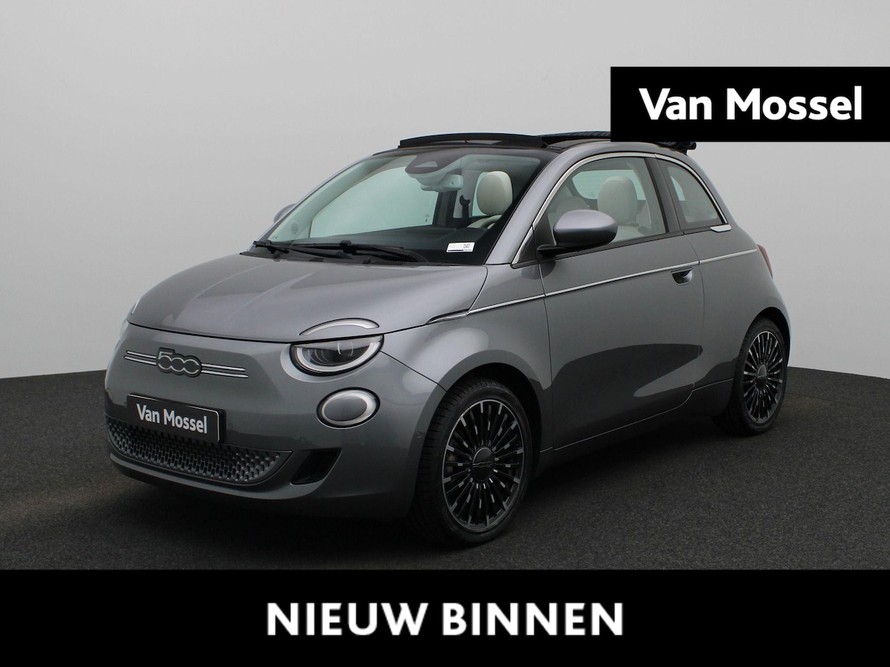 Fiat 500 C - 500e La Prima 42 kWh leren bekleding - navigatie - camera - adapt. cruise control - AutoWereld.nl