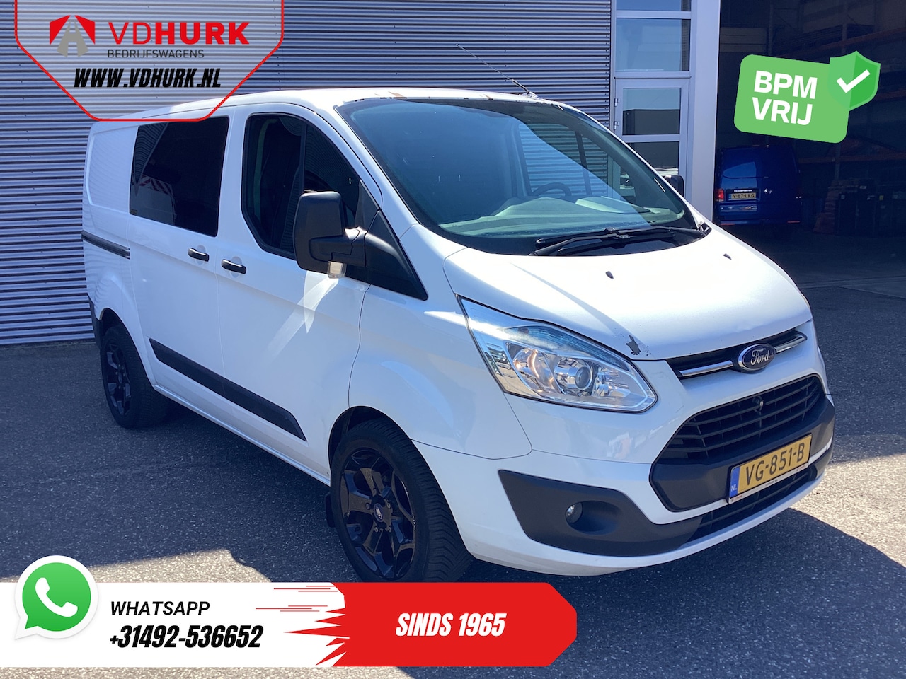 Ford Transit Custom - 2.2 TDCI Trend Dubbel Cabine EXPORT ONLY Airco/ Cruise/ Trekhaak/ LM Velgen - AutoWereld.nl