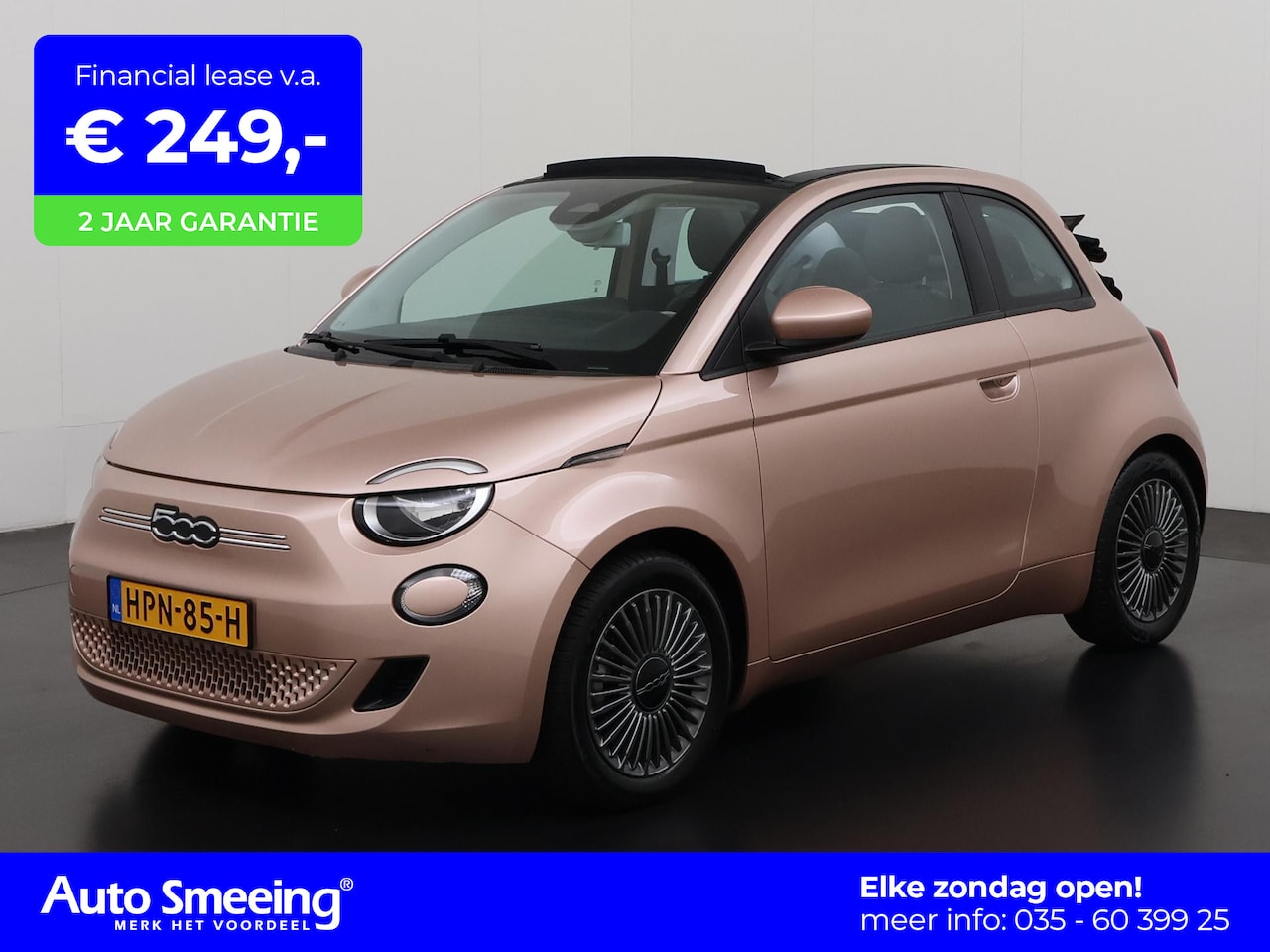 Fiat 500 C - Icon 42 kWh | Navigatie | Apple Carplay | Parkeersensor | Zondag Open! - AutoWereld.nl