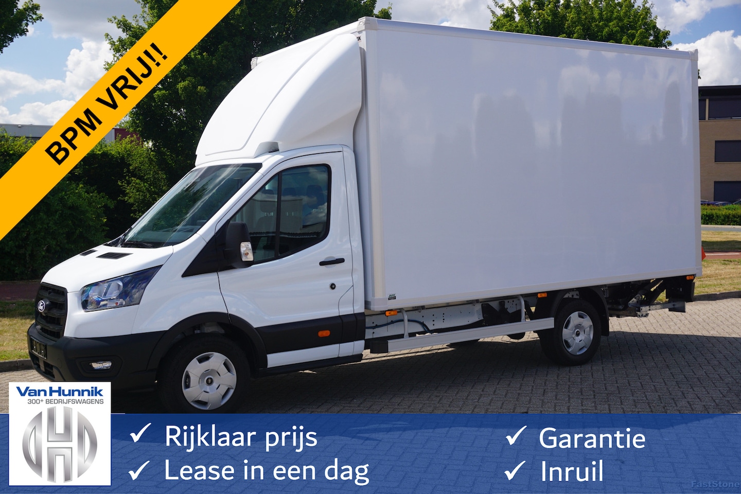 Ford Transit - 350L 165PK Bakwagen BPM VRIJ Navi, Camera,  ACC, Lat om Lat, Dhollandia 1000KG Klep NR. A0 - AutoWereld.nl