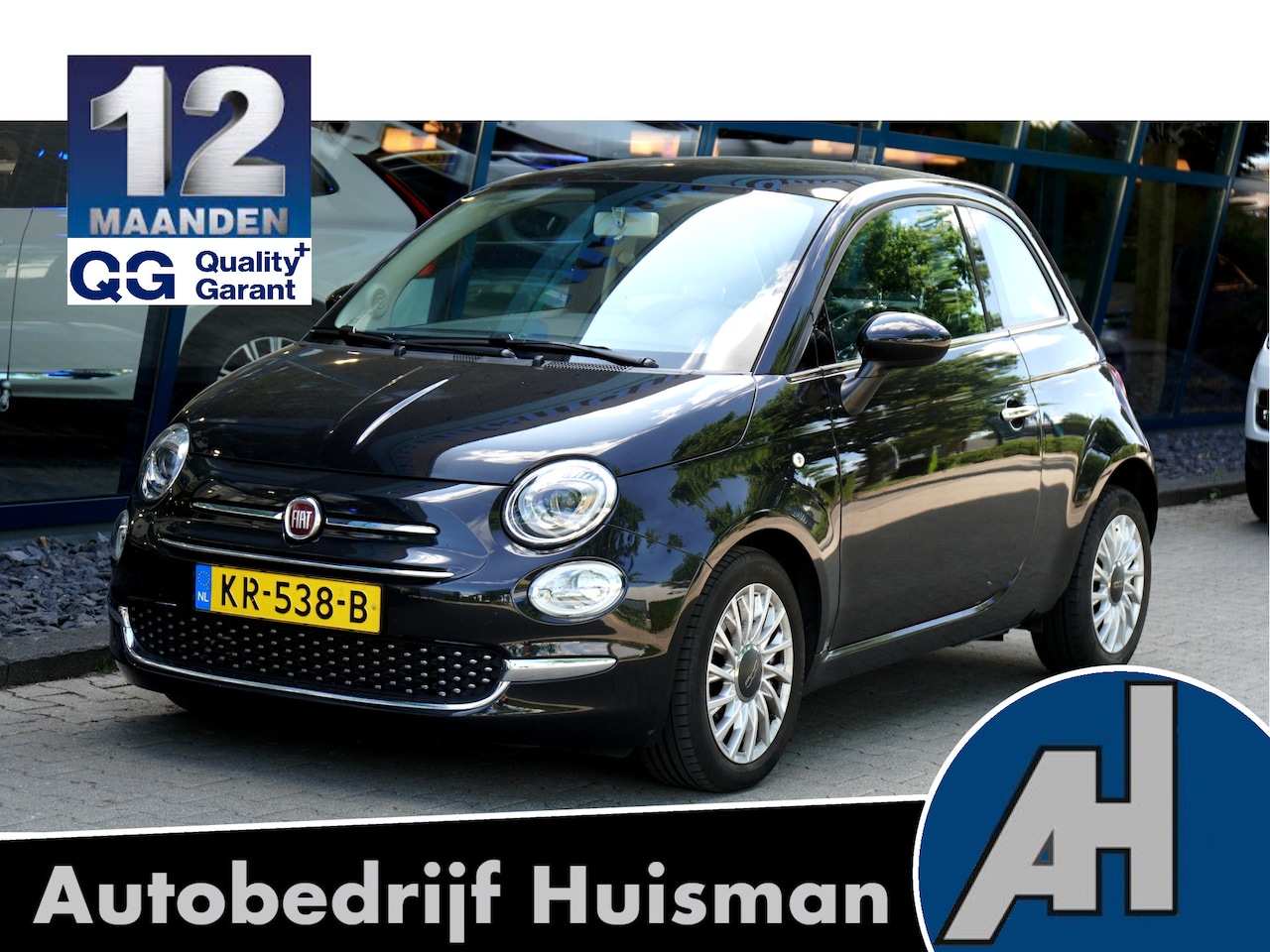 Fiat 500 - 0.9 TwinAir Turbo Dualogic Lounge PANORAMADAK + CRUISE + AIRCO + SCHAKELFLIPPERS + CHROOMP - AutoWereld.nl