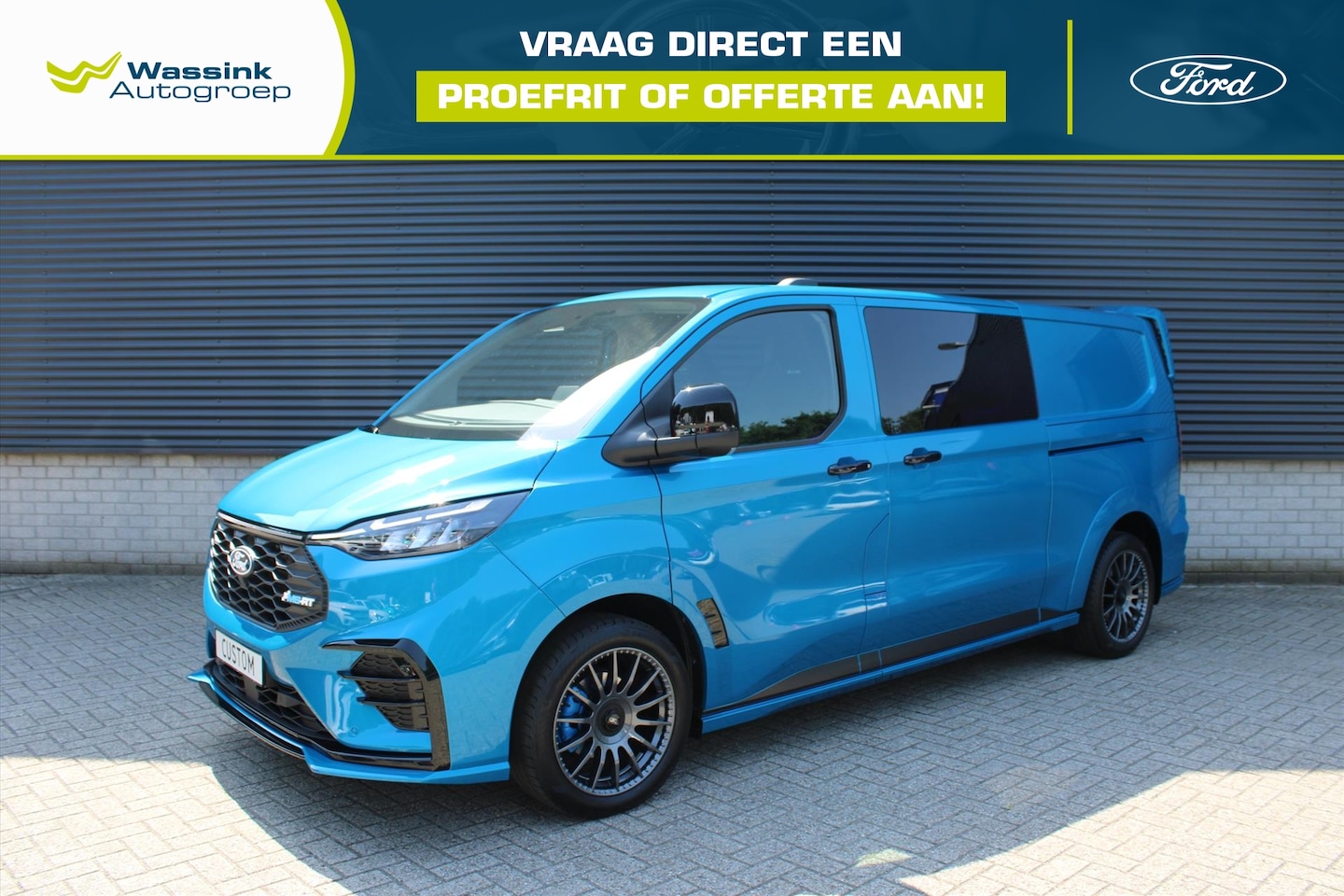 Ford Transit Custom - MS-RT 65kWh 286pk L2H1 320 I Elektrisch Inklapbare Treklhaak I Dubbele Zijschuifdeur I Uni - AutoWereld.nl