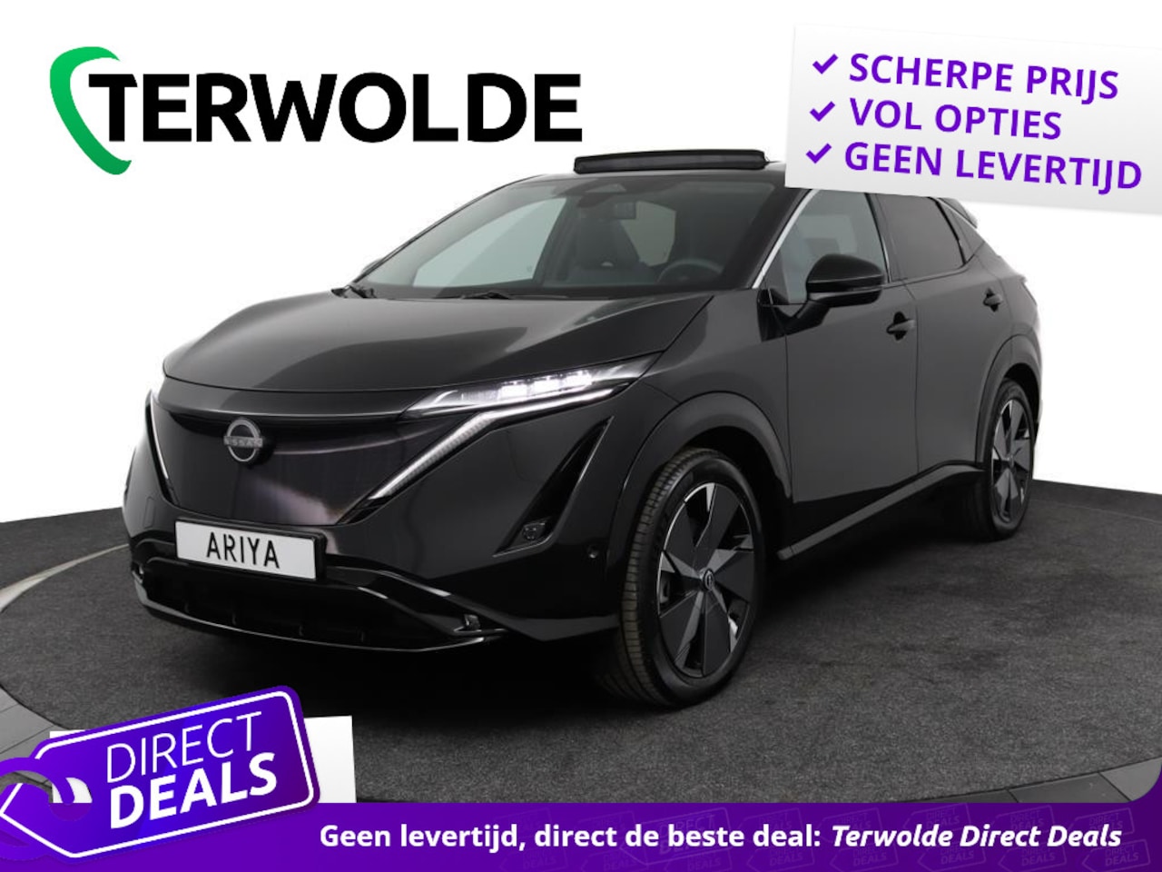 Nissan Ariya - Advantage Edition Plus 91 kWh | €6000,- korting! | 533KM Radius! | Blauw Nappa lederen bek - AutoWereld.nl