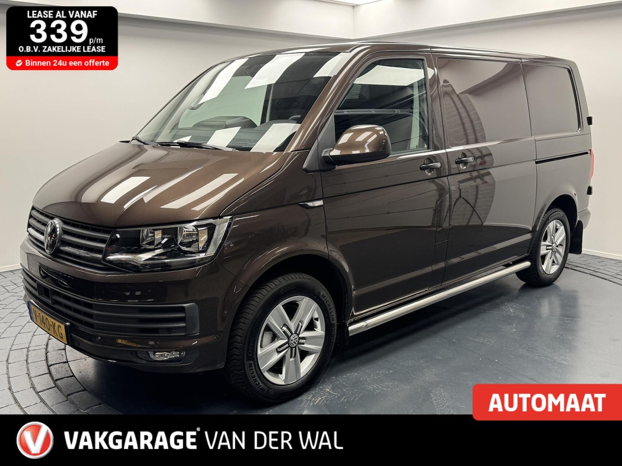 Volkswagen Transporter - 2.0 TDi L1H1 Automaat-Cr.contr-Airco-Bluetooth-Lm.17"velgen-Side bars-Schuifdeur L+R-PDC - AutoWereld.nl