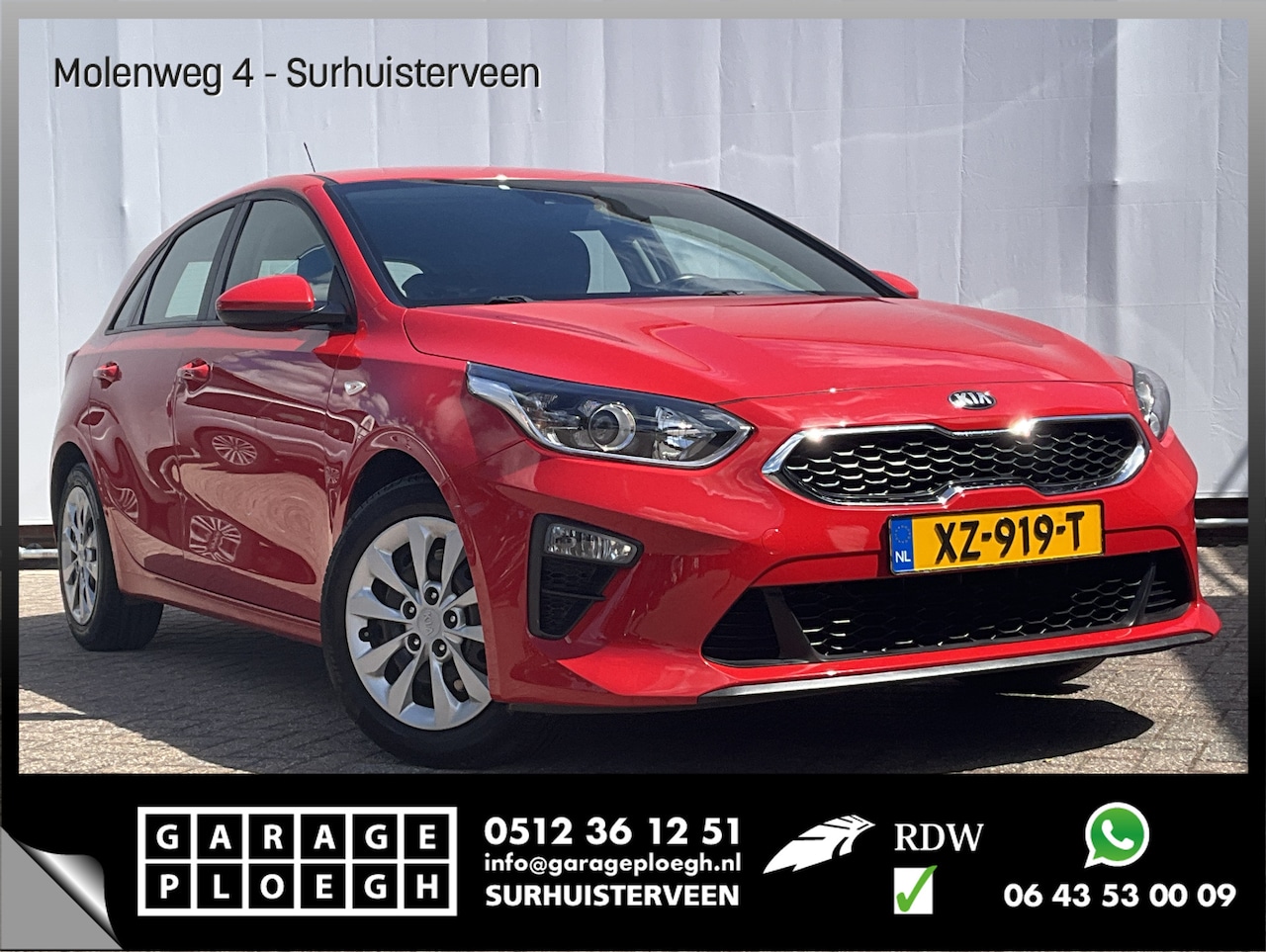 Kia Cee'd - Ceed 1.0 T-GDi Comfortline Clima Cruise Audio Trekhaak Orig.NL Red Voll.Onderhouden! - AutoWereld.nl