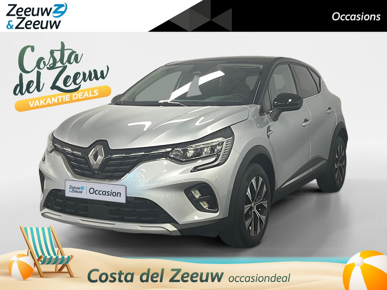 Renault Captur - 1.3 mild hybrid 160 techno AUTOMAAT AIRCO CAMERA PARKEERSENSOREN CRUISE CONTROLE LM VELGEN - AutoWereld.nl