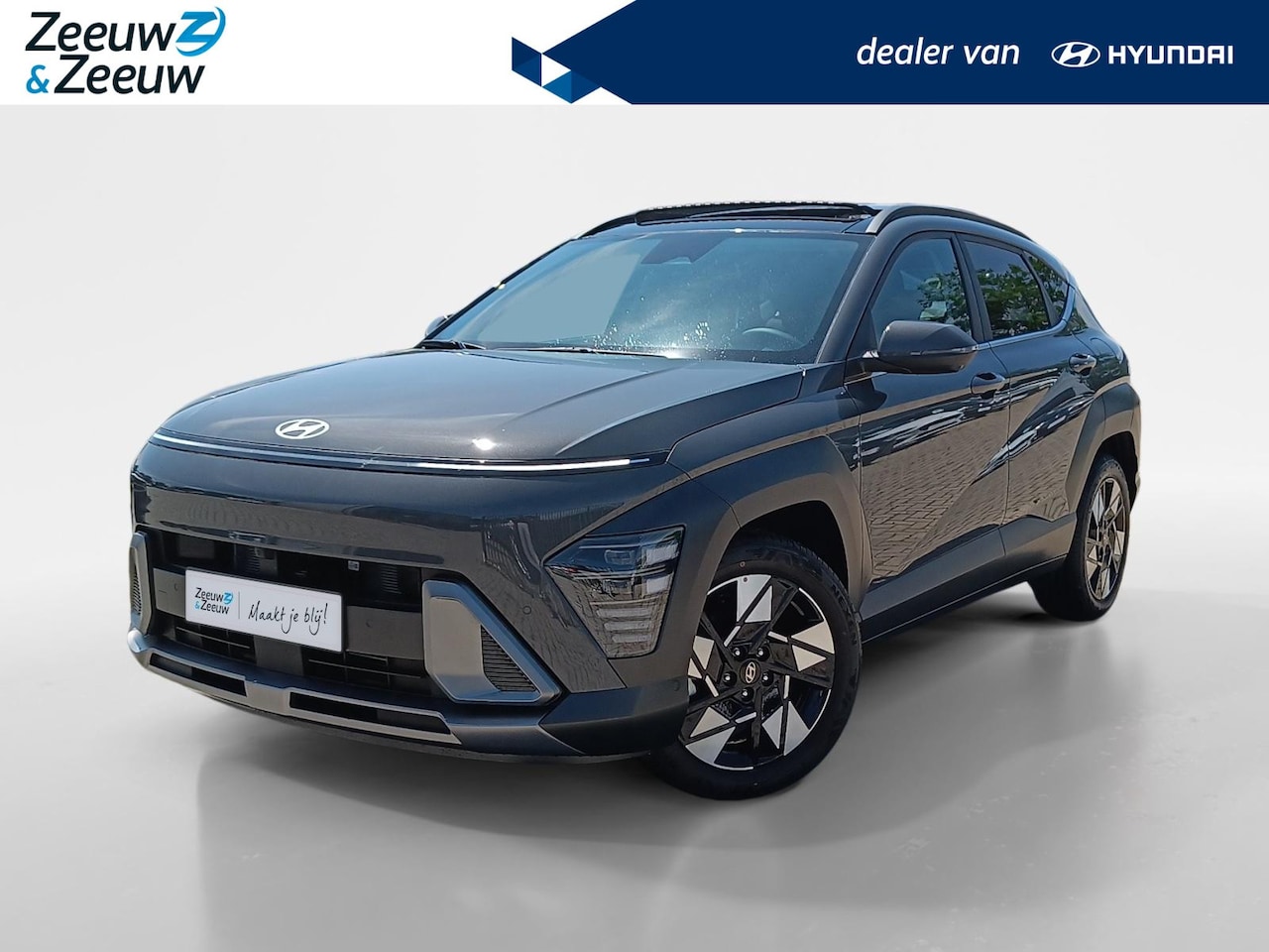 Hyundai Kona - 1.6 GDI HEV Premium Sky Navigatiesysteem | Parkeercamera | Lederen bekleding - AutoWereld.nl