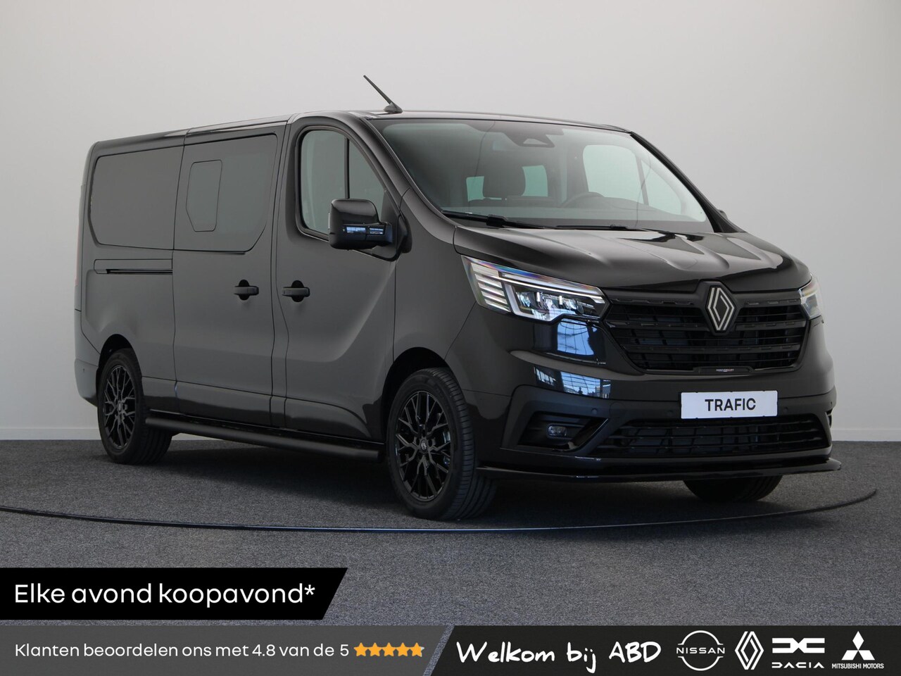 Renault Trafic - 2.0 dCi EDC 170 T29 L2H1 Extra DC | Anniversary | Sidebars | Zwarte logo's | Glasslook | - AutoWereld.nl
