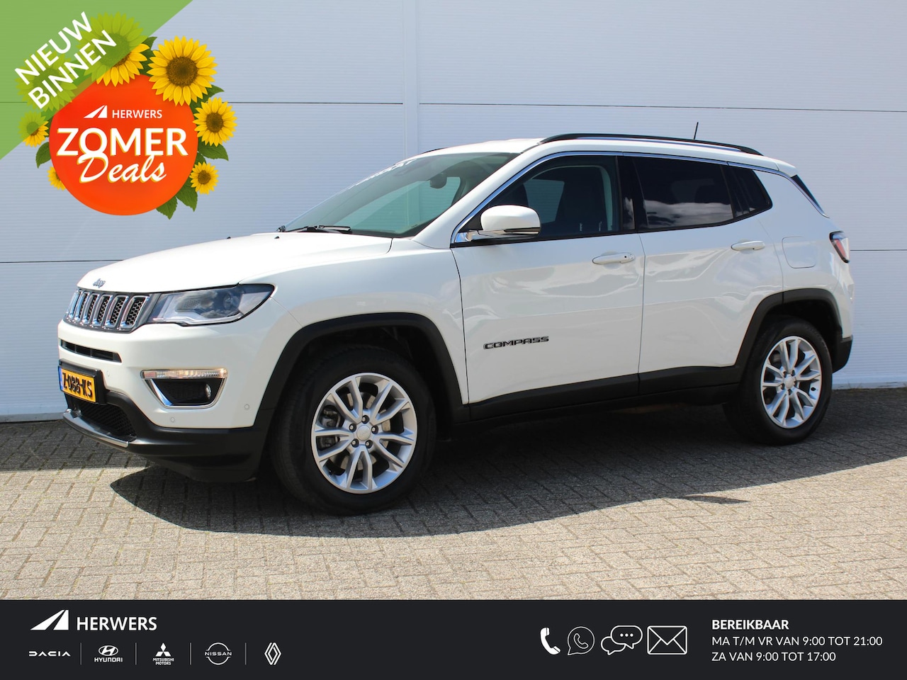 Jeep Compass - 4xe 190 Plug-in Hybrid Electric Limited Business / Trekhaak Afneembaar (1250 KG) / Navigat - AutoWereld.nl