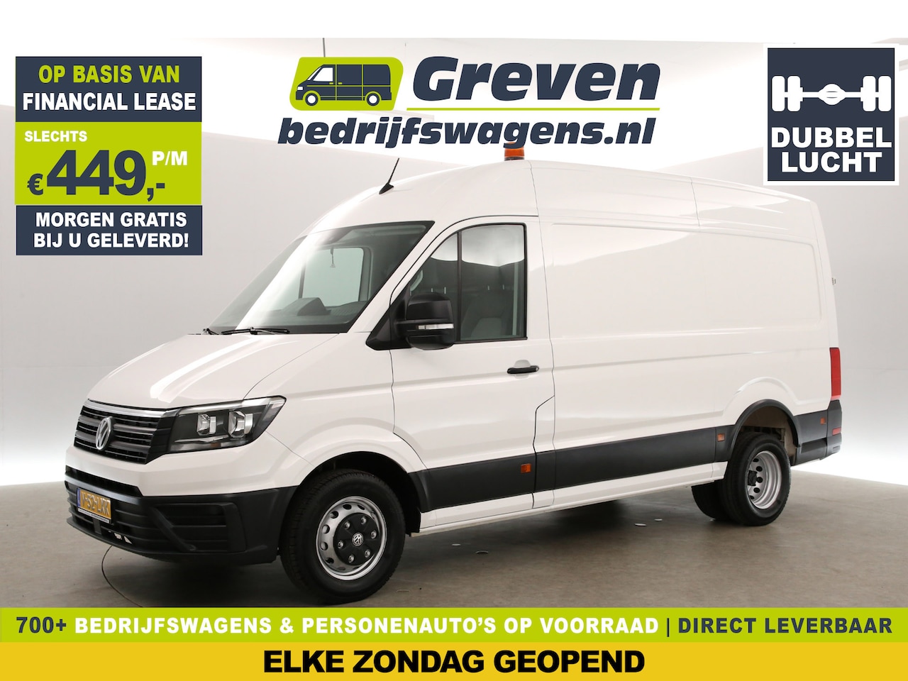 Volkswagen Crafter - 50 2.0 TDI L3H3 177PK | 3500kg Trekgew. | Marge | Dubbellucht | Airco 3 Persoons Trekhaak - AutoWereld.nl