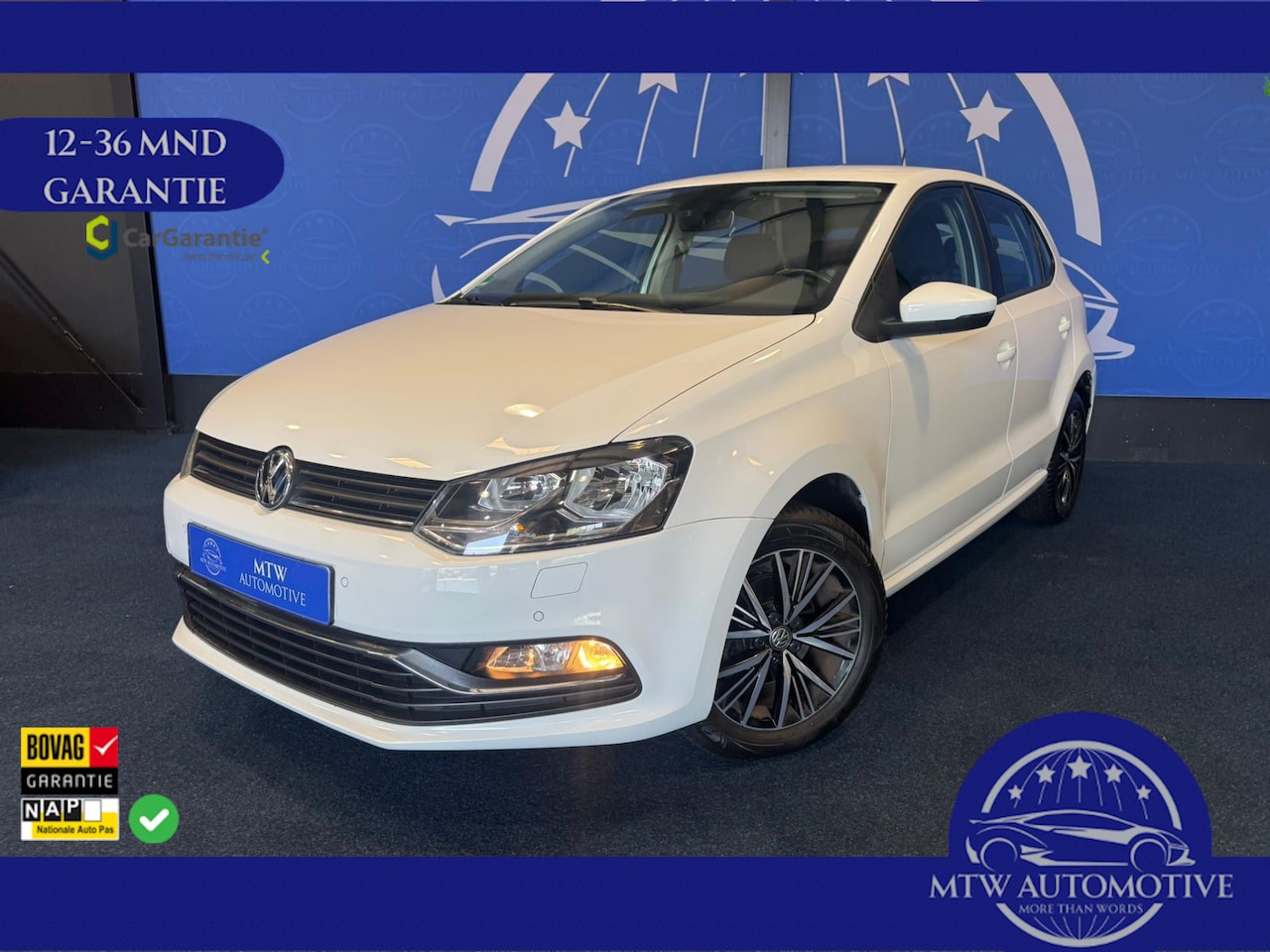Volkswagen Polo - 1.2 TSI 90-PK / BLUEMOTION / HIGHLINE - WHITE / BLACK WHEELS - AutoWereld.nl
