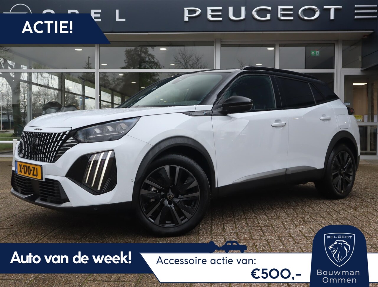 Peugeot e-2008 - SUV *Auto van de Week!* GT EV 54kWh 156pk, Rijklaarprijs, Panoramisch schuifdak 360° Camer - AutoWereld.nl