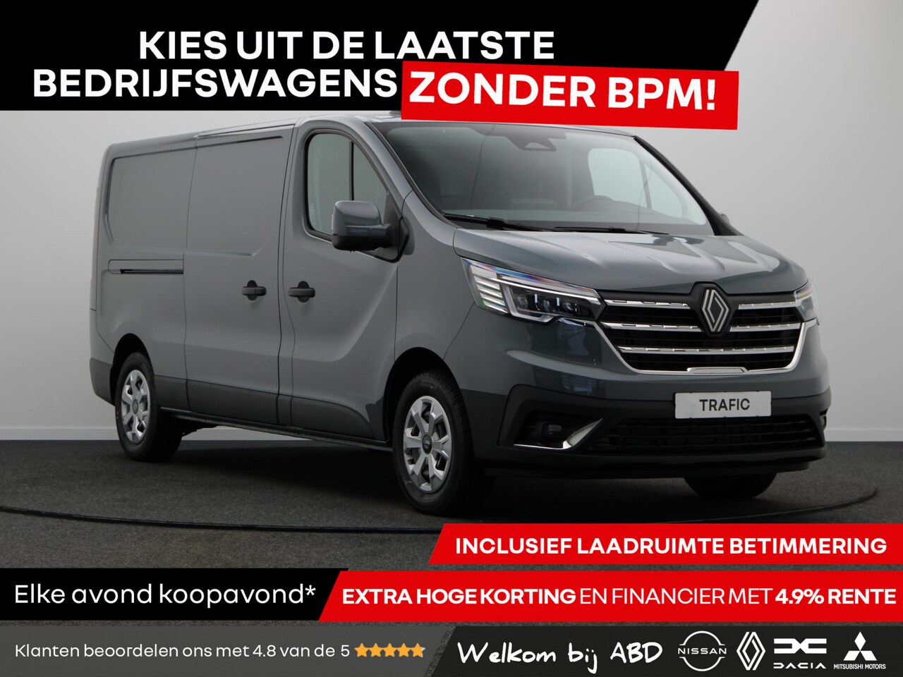 Renault Trafic - 2.0 dCi 130 T30 L2H1 Advance | Trekhaak | Laadruimtepakket | Achteruitrijcamera | Vierseiz - AutoWereld.nl
