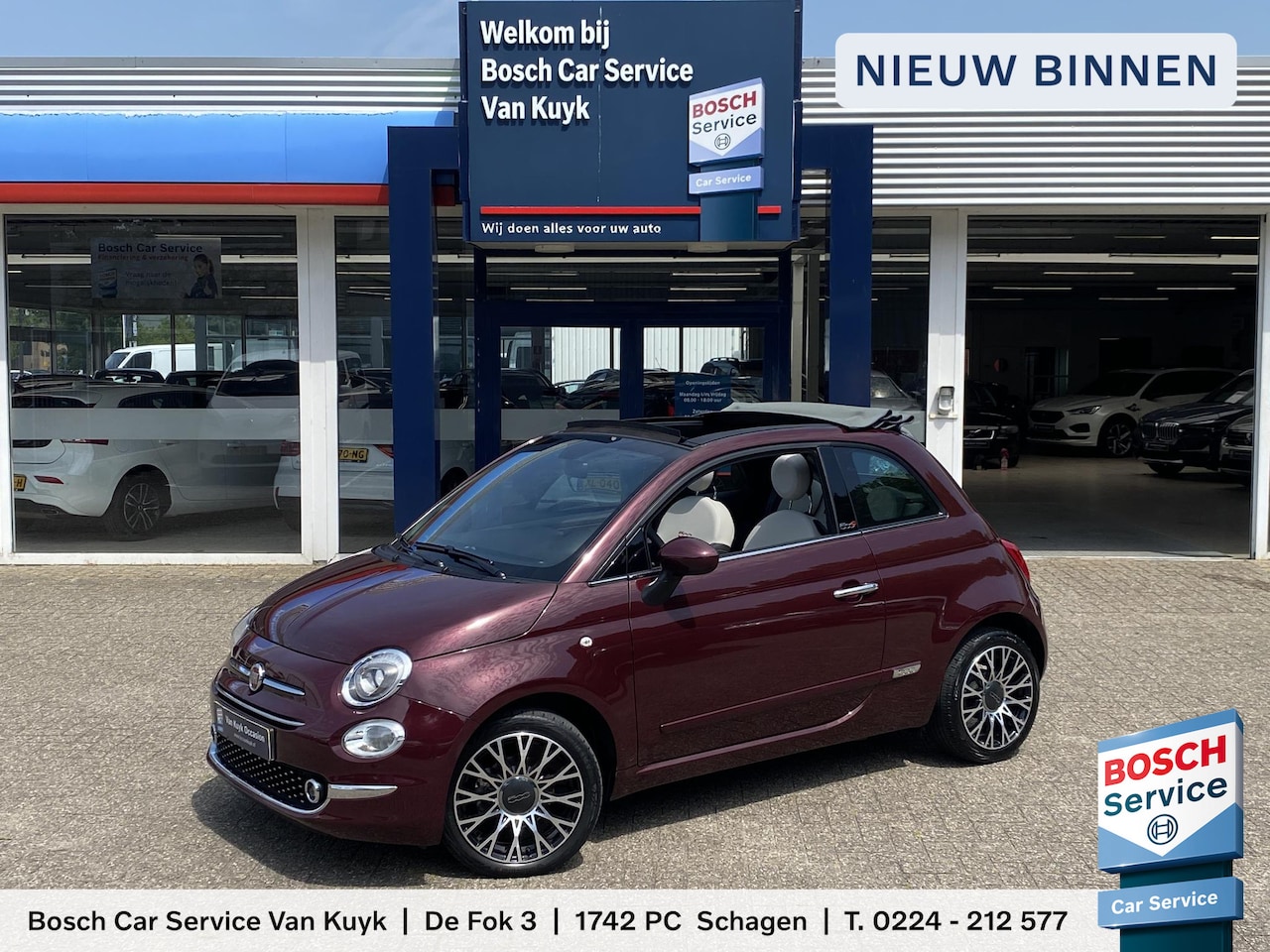 Fiat 500 C - 1.0 Hybrid Star / NL-Auto / 42.000 Km / Dealer-Onderhouden / Half-Leder / Apple-Carplay & - AutoWereld.nl