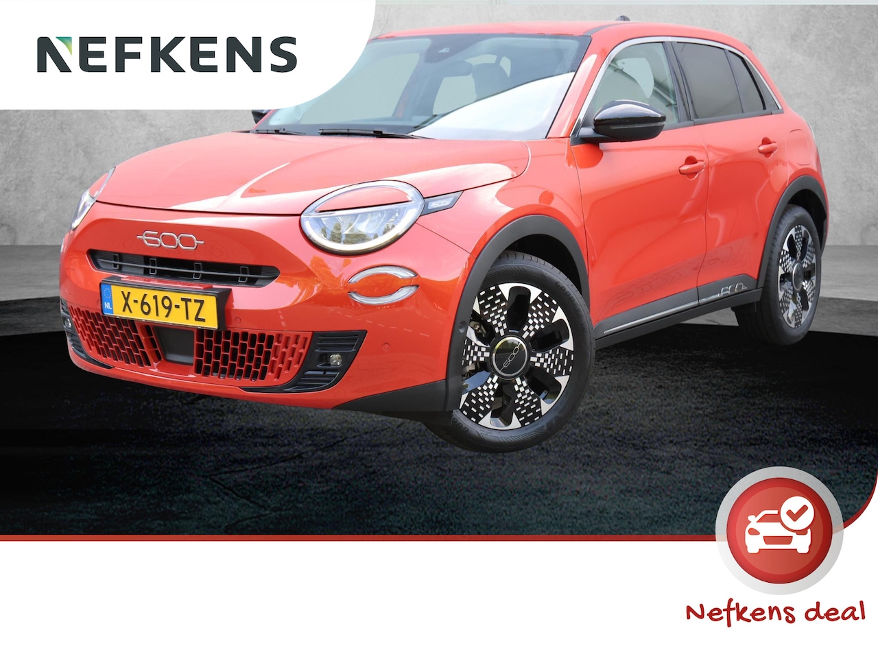 Fiat 600e - La Prima 54 kWh 156pk | Navigatie | Lederen bekleding | Verwarmde voorstoelen | Achteruitr - AutoWereld.nl