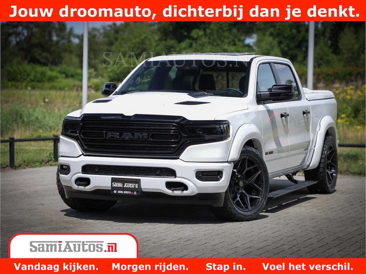 Dodge Ram 1500 - Limited Night | 5.7 V8 Hemi Full Option | Comfortabele Dubbele Cabine met Royale 5 Zitplaa - AutoWereld.nl