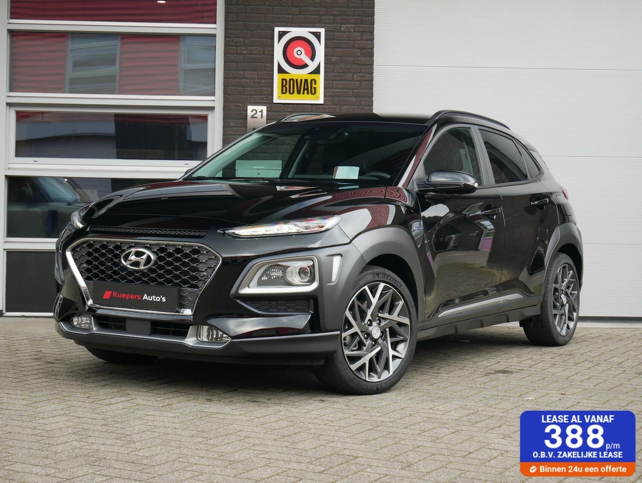 Hyundai Kona - 1.6 GDI HEV Premium Trekhaak| Leder| HUD| Camera - AutoWereld.nl
