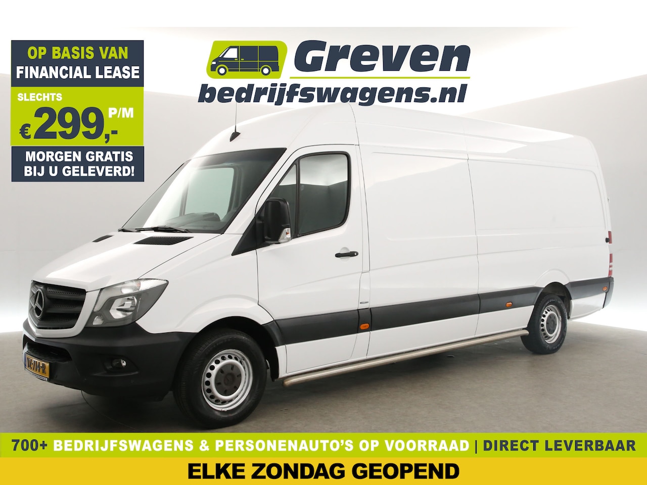 Mercedes-Benz Sprinter - 2.2 CDI L3H2 Airco Cruisecontrol Navigatie PDC 3 Persoons Elektrpakket - AutoWereld.nl