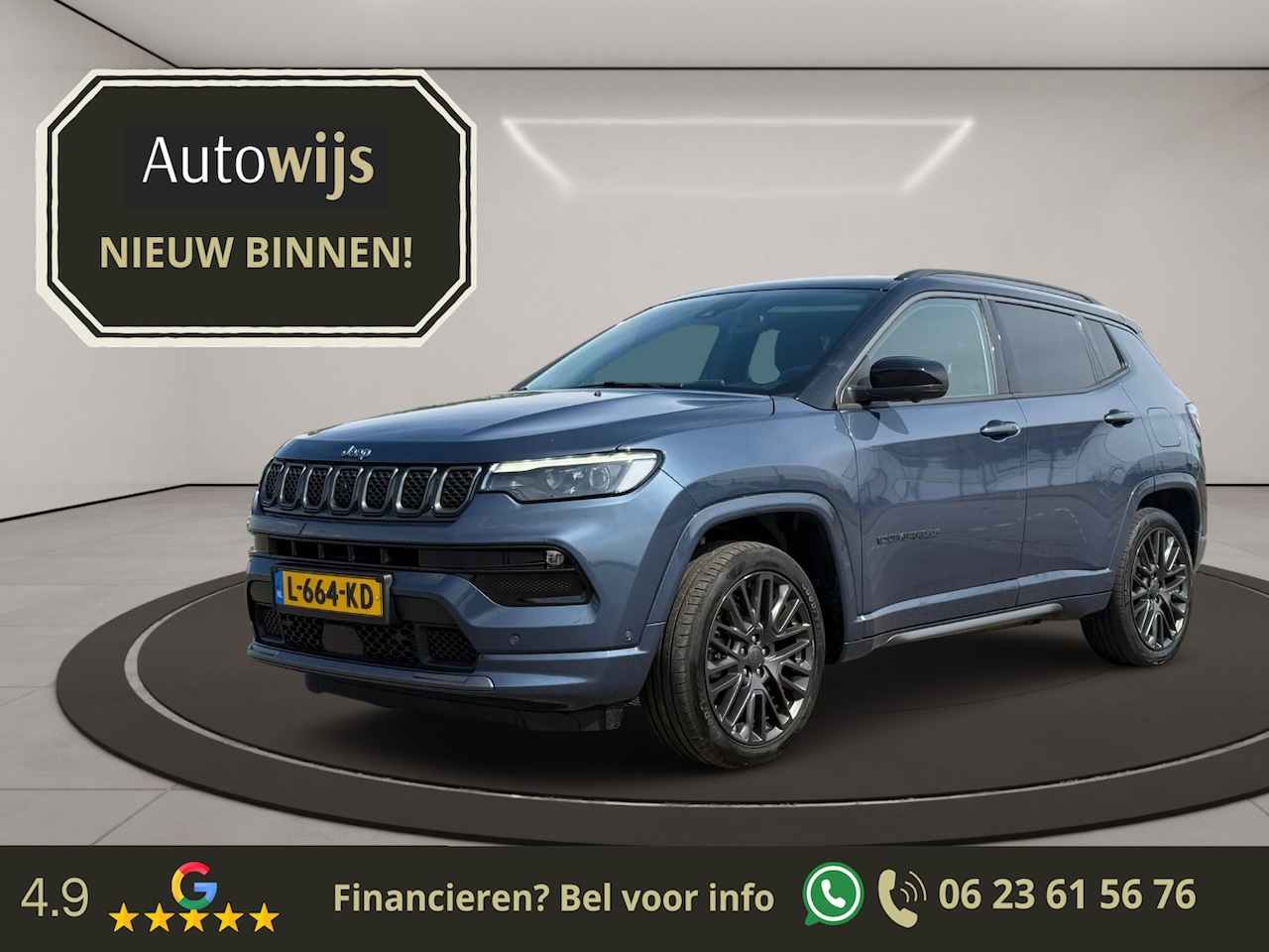 Jeep Compass - 4xe 240 Plug-in Hybrid Electric S|Alpine|Leder|360CAM|NL AUTO - AutoWereld.nl