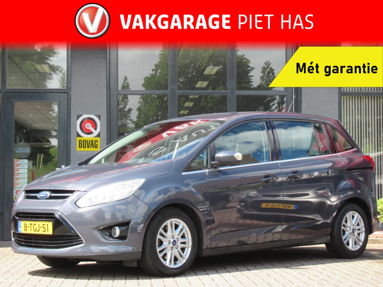 Ford Grand C-Max - 1.0 Titanium | Clima-Airco | Bluetooth | Parkeersensoren | Incl. Garantie | Cruise control - AutoWereld.nl