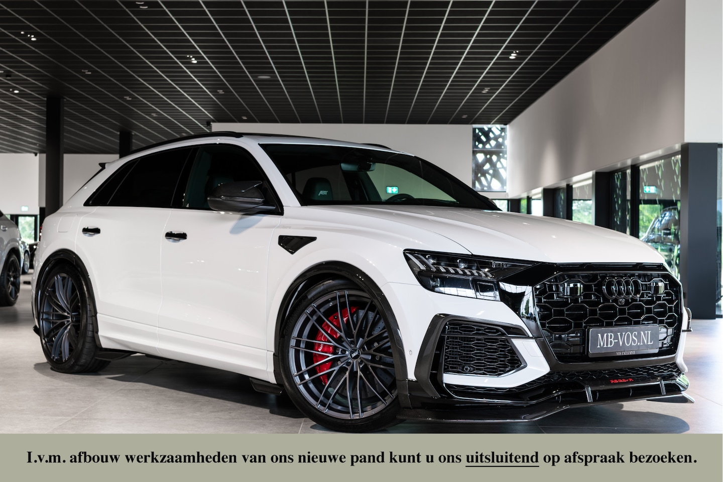 Audi Q8 - RSQ8-R ABT 1 OF 125 740pk Gletscherwit metallic|Carbon|B&O|Massage|BTW - AutoWereld.nl