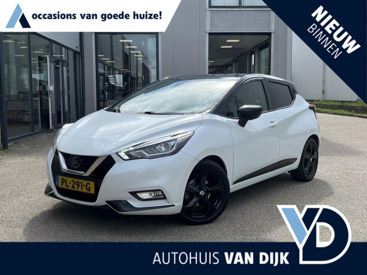 Nissan Micra - 0.9 IG-T Tekna | NL Auto/2e Eig. Voll.Historie/Navi/Clima/Cruise/17"/360° camera - AutoWereld.nl
