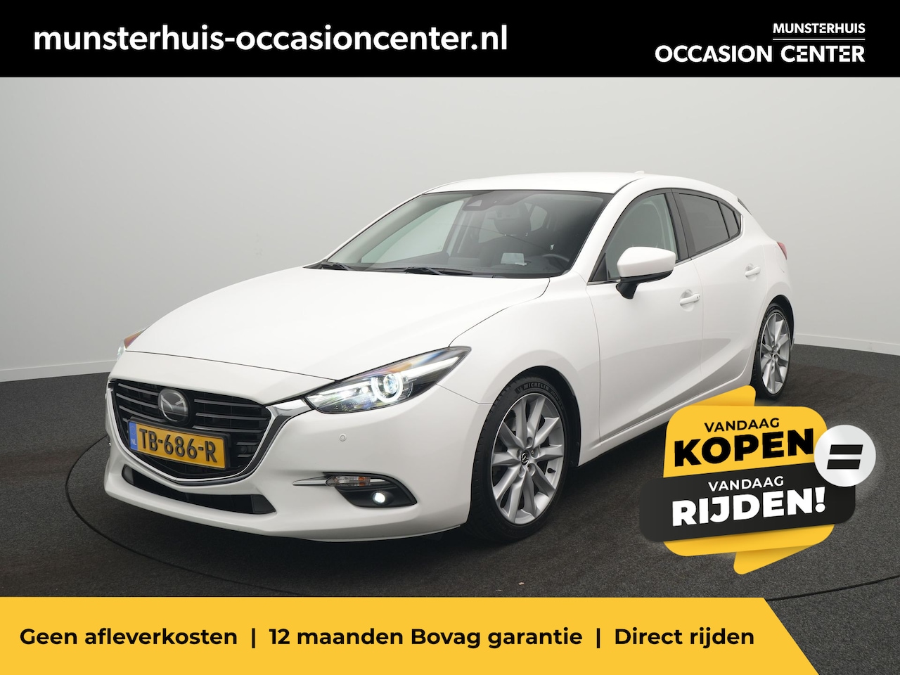Mazda 3 - 2.0 SkyActiv-G 120 GT-M - RIJKLAARPRIJS - Stuur- en Stoelverwarming - Achteruitrijcamera - - AutoWereld.nl